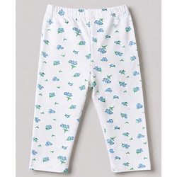 Babyhug Cotton Terry Knit Full Length Leggings with Floral & Heart Print Pack of 3 - Pink Red & White