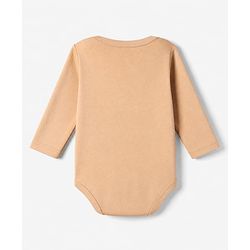 Babyhug 100% Cotton Interlock Knit Solid Onesies with Full Sleeves Pack of 3 - Sea Green, Tan & Navy Blue