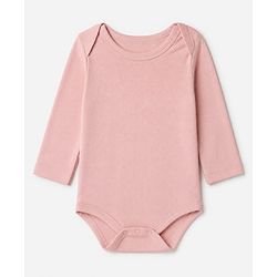 Babyhug 100% Cotton Interlock Knit Solid Onesies with Full Sleeves Pack of 5 - Pink, Lavender, Lemon, Baby Pink & Rose Gold