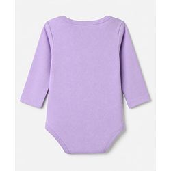 Babyhug 100% Cotton Interlock Knit Solid Onesies with Full Sleeves Pack of 5 - Pink, Lavender, Lemon, Baby Pink & Rose Gold