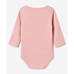 Babyhug 100% Cotton Interlock Knit Solid Onesies with Full Sleeves Pack of 5 - Pink, Lavender, Lemon, Baby Pink & Rose Gold