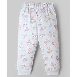 Babyhug Disney Single Jersey Knit Full Sleeves T-Shirt & Pyjama Night Suit with Minnie Mouse & Marie Print Pack of 2 - Pink  & White