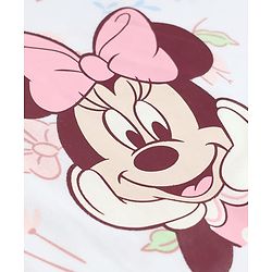 Babyhug Disney Single Jersey Knit Full Sleeves T-Shirt & Pyjama Night Suit with Minnie Mouse & Marie Print Pack of 2 - Pink  & White