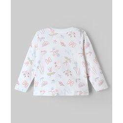 Babyhug Disney Single Jersey Knit Full Sleeves T-Shirt & Pyjama Night Suit with Minnie Mouse & Marie Print Pack of 2 - Pink  & White
