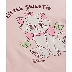 Babyhug Disney Single Jersey Knit Full Sleeves T-Shirt & Pyjama Night Suit with Minnie Mouse & Marie Print Pack of 2 - Pink  & White