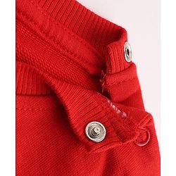 Babyhug HEAVY GAUGE 100% Cotton Terry Knit Full Sleeves Sweatshirt with Merry Holidays & Heart Print - Red