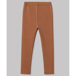 Babyhug Cotton Elastane Knit Solid Lycra Leggings With Floral Print Pack of 3 - Pink Brown White