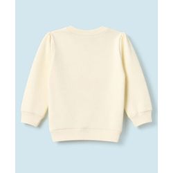 Babyhug Heavy Gauge 100% Cotton Terry Knit Full Sleeves Sweatshirts With Hearts and Cute Text Print Pack of 2 - Red & Beige