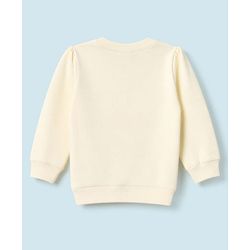 Babyhug Heavy Gauge 100% Cotton Terry Knit Full Sleeves Sweatshirts With Hearts and Cute Text Print Pack of 2 - Red & Beige