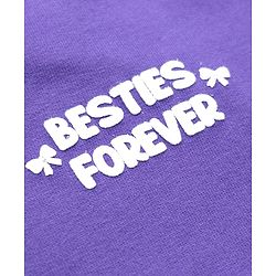 Babyhug 100% Cotton Terry Knit Heavy Gauge Full Sleeves Bear & Text Printed Sweatshirt at Front & Back - Purple