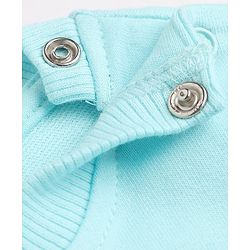 Babyhug 100% Cotton Terry Knit Sweatshirt with Full Sleeves and Happy Squad Print - Light Blue