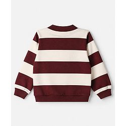 Babyhug 100% Cotton Terry Knit Full Sleeves Heavy Gauge Sweatshirt With Bear Applique - Maroon