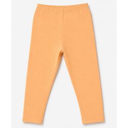 Babyhug Cotton Elastane Lycra Knit Solid Leggings Pack of 5 - Pink, Yellow & Orange