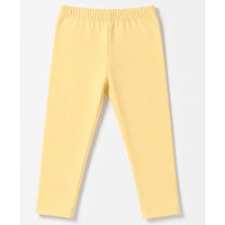 Babyhug Cotton Elastane Lycra Knit Solid Leggings Pack of 5 - Pink, Yellow & Orange