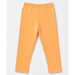 Babyhug Cotton Elastane Lycra Knit Solid Leggings Pack of 5 - Pink, Yellow & Orange