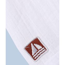 Babyhug 100% Cotton Woven Half Sleeves Hooded T-Shirt and Shorts Set - White