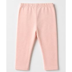 Babyhug Cotton Lycra Knit Full Length Solid Leggings Pack Of 5 - Navy Blue Pink Olive Green & Brown