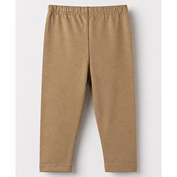 Babyhug Cotton Lycra Knit Full Length Solid Leggings Pack Of 5 - Navy Blue Pink Olive Green & Brown