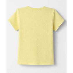 Babyhug 100% Cotton Knit Half Sleeves Bear Patch T-Shirt & Shorts - Yellow