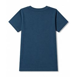 Babyhug Single Jersey Knit Lion Printed T-Shirt & Shorts Set - Navy Blue