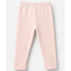 Babyhug Cotton Lycra Elastane Knit Slim Fit Full Length Solid Leggings Pack of 5 - Peach, Baby Pink, Light Green, Maroon & Light Blue