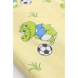 Babyhug 100% Cotton Single Jersey Knit Crocodile Printed T-Shirt & Shorts Set - Yellow