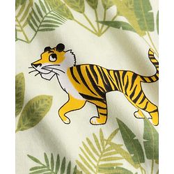 Babyhug 100% Cotton Knit Half Sleeves Jungle Theme Printed T-Shirt & Shorts Set - Olive Green
