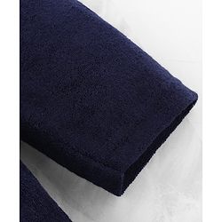 Babyhug Knit Terry Full Sleeves Bath Robe  With Tiger Embroidery - Navy Blue