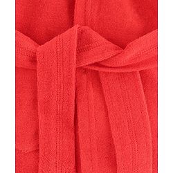 Babyhug Terry Knit Full Sleeves Hooded Bath Robe with Duck Patch -Red