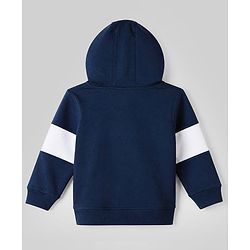 Babyhug Disney 100% Cotton Terry Full Sleeves T-Shirt, Hooded Sweatshirt and Jogger with Mickey Mouse Graphic Print - Navy Blue White & Red