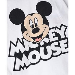 Babyhug Disney 100% Cotton Terry Full Sleeves T-Shirt, Hooded Sweatshirt and Jogger with Mickey Mouse Graphic Print - Navy Blue White & Red