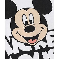 Babyhug Disney 100% Cotton Terry Full Sleeves T-Shirt, Hooded Sweatshirt and Jogger with Mickey Mouse Graphic Print - Navy Blue White & Red