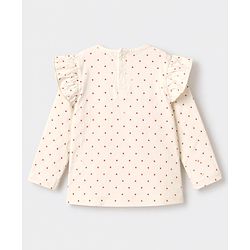 Babyhug Denim Woven Full Sleeves Frock with Inner Tee & Floral Embroidery - Blue