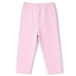 Babyhug Cotton Lycra Knit Full Length Polka Dots Solid & Striped Leggings Pack Of 5 - Dark Pink Navy Blue & Lime Green