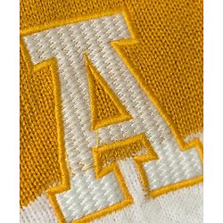 Babyhug Knit Full Sleeves Striped Hooded Front Open Sweater with Text Badge - Yellow