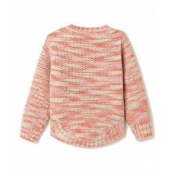 Babyhug Knit Full Sleeves Pullovers With Crown Applique - Peach