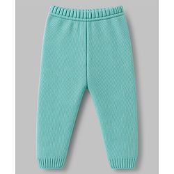 Babyhug Knit Full Sleeves Front Open Sweater Set with Stripes - White