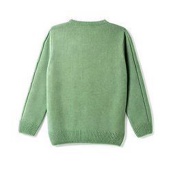 Babyhug  Knit Full Sleeves Front Open Solid Colour Sweaters with Cable Knit Design - Green