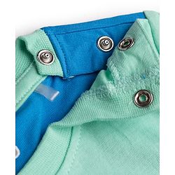 Babyhug Cotton Knit Half Sleeves T-Shirt with Rugby Club Patch - Blue