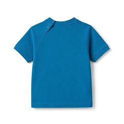 Babyhug Cotton Knit Half Sleeves T-Shirt with New York 60 Print - Blue
