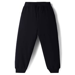 Babyhug Disney 100% Cotton Knit Full Length Jogger With Mickey Mouse & Friends Graphics - Black