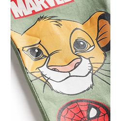 Babyhug Disney Terry Knit Full Length Mickey Mouse & Friends Printed Lounge Pant - Light Green