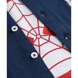 Babyhug Marvel 100% Cotton Single Jersey Knit Shirt and T-shirt With Full Sleeves and Spider-man Print in Navy Blue