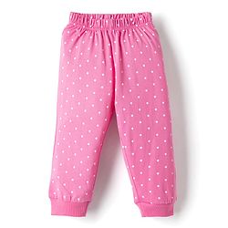 Babyhug Disney Single Jersey Knit Full Sleeves T-shirt & Pyjama Night Suit With Marie Graphic & Polka Dot Print -Pink