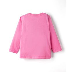 Babyhug Disney Single Jersey Knit Full Sleeves T-shirt & Pyjama Night Suit With Marie Graphic & Polka Dot Print -Pink