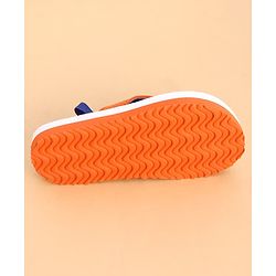 Cute Walk by Babyhug Back Strap Dino Printed Flip Flops - Orange & White