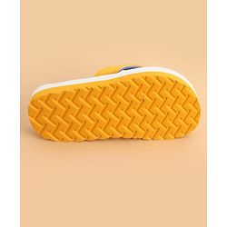 Cute Walk by Babyhug Slip On Flip Flops With Floral Print - Yellow