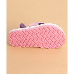 Cute Walk by Babyhug Back Strap Closure Flip Flops With Candy Print - White & Pink