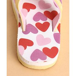 Cute Walk by Babyhug Slip On Closure Flip Flops With Heart Print - Pink