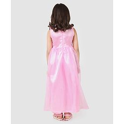 Babyhug Sleeveless Ethnic Dresses With Woven Yoke - Blush Pink
